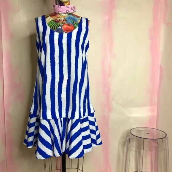 SALE TYLHO Anthropologie Striped Drop Waist Tank - Picture 3 of 8